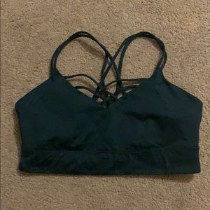 Joy Lab emerald green strappy sports bra